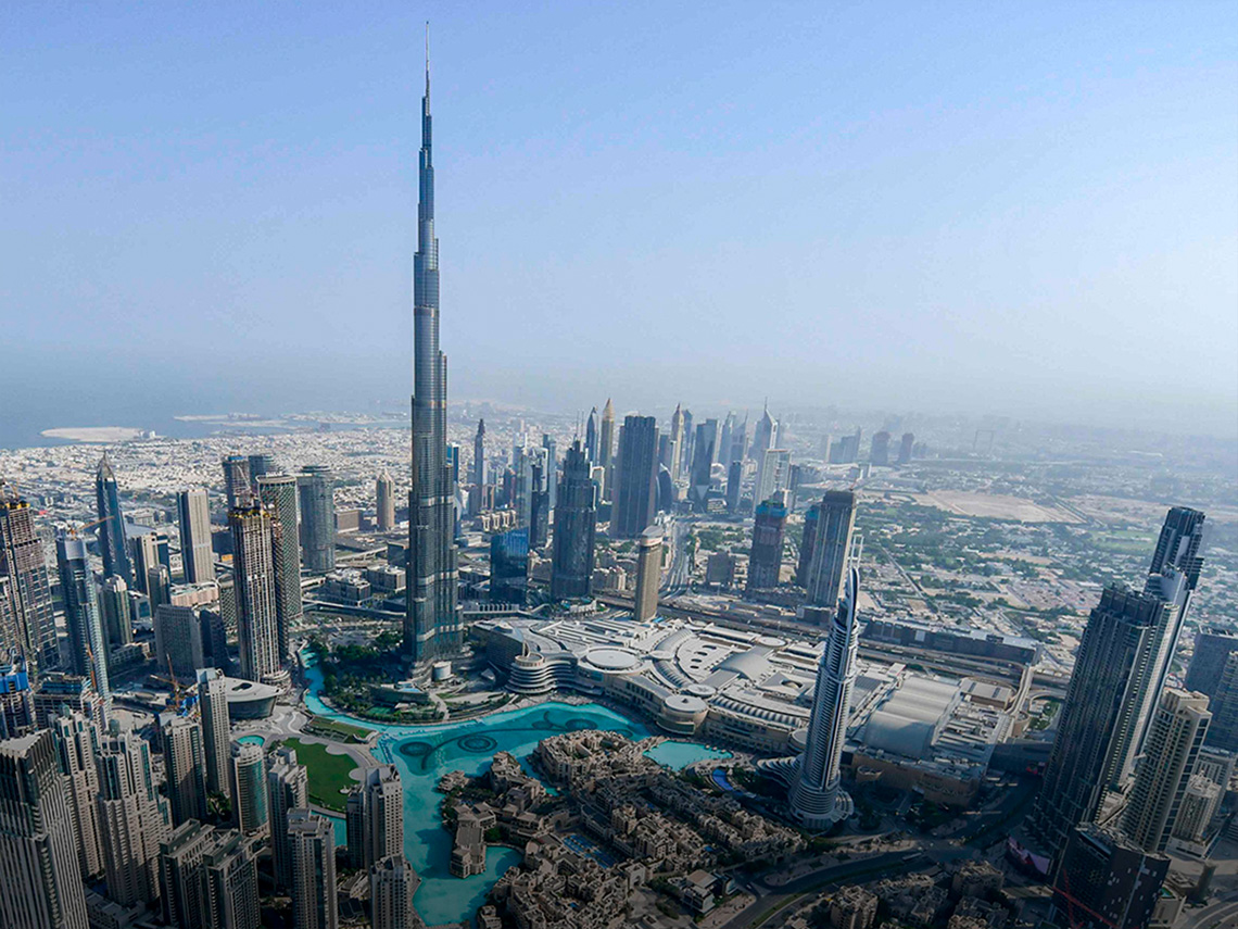 2020: Burj Khalifa- the tallest tower in the world. Burj Khalifa has now become synonymous with the image of Dubai worldwide. The building is the centre of the city’s downtown skyline and has received several accolades and is known as a record-breaking tower.