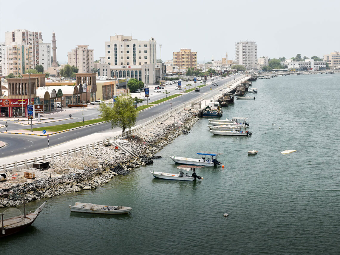 2020: An aerial view of Ras Al Khaimah Corniche.